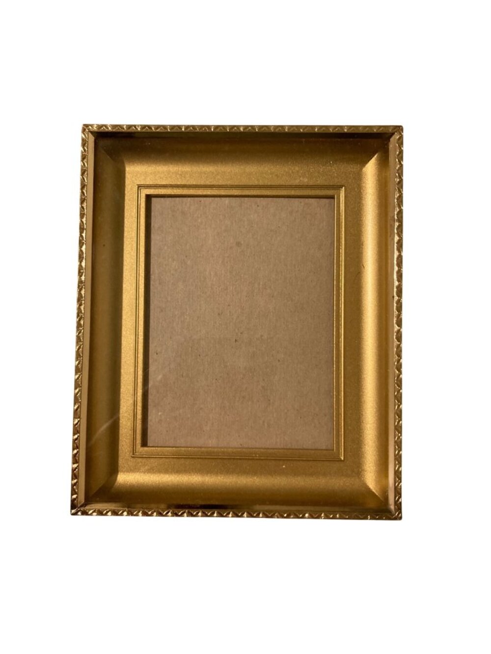Gold-Toned Small Miniature Picture Frame With Decorative Edges
